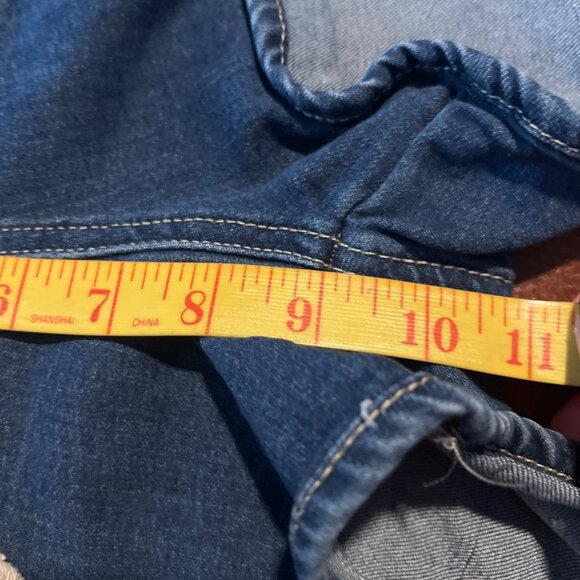 Gemma Rae Denim Drawstring Shorts W/ Pockets & Elastic Waist Womens 26" - Picture 7 of 7